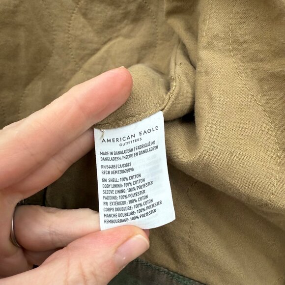 American Eagle Outfitters Camo Utility Hooded Full Zip Jacket Coat Mens Large - Picture 5 of 9